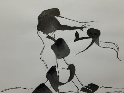 Fantastisch zeichnen, fabelwesen, acryl und stift