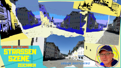 fotomontage, straßen in bad tölz
