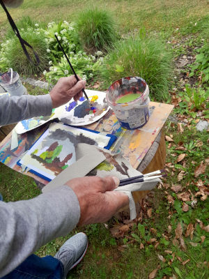 Malen mit Acrylfarben im Freien, Kurse von Gerhard Marquard