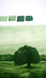 Studie Landschaftsbild, fertig, ausschnitt