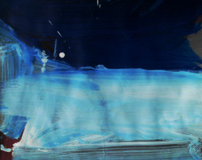 Winterbild, gebirge bei nacht mit vollmond im winter
