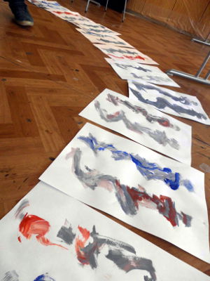 Kunstkompass Nord, Malen einer Farbtube, Dozent: G. Marquard 5