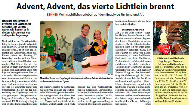 14.Dezember 2011 - Toggenburger Zeitung M.H.