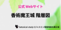 アロマハーブ資格取得勉強クイズ形式問題集サイトと連動しているホームページ『botanical‐study』のフッターにある「香術魔王城改造図」項目のリンクバナー画像。