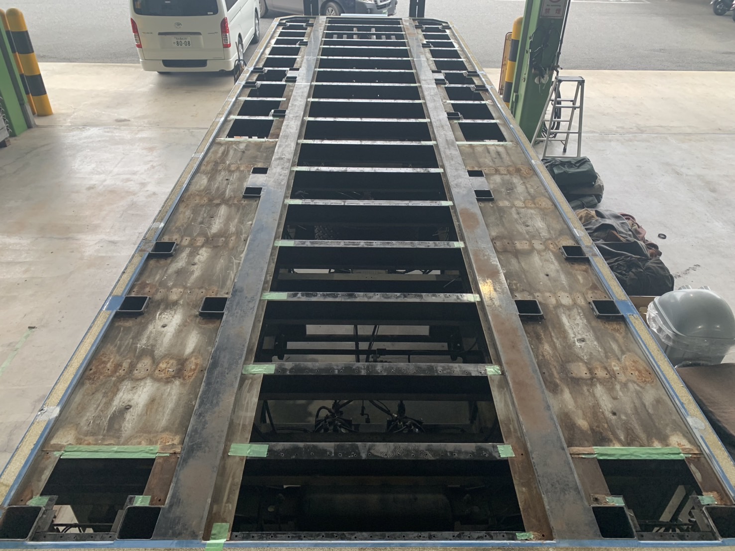 ②既設板めくり後