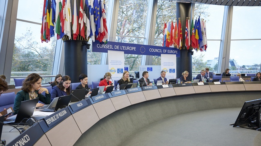 Konferenz der Teilnehmer des Schadensregisters für die Ukraine in Straßburg. Bild von Europarat.