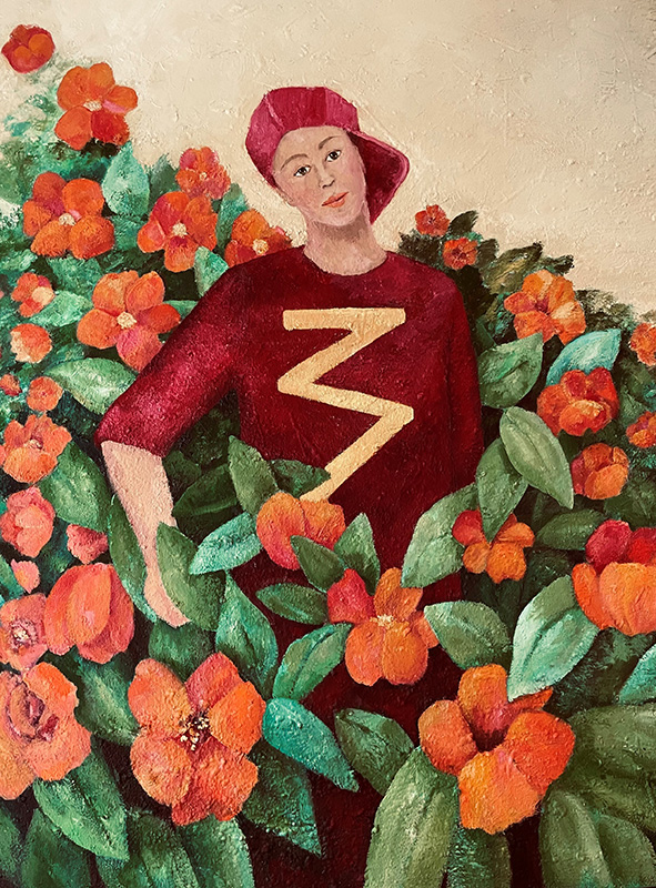 I like Roses | Öl auf Leinwand und Strukturpaste |  80 x 100 cm | 2023