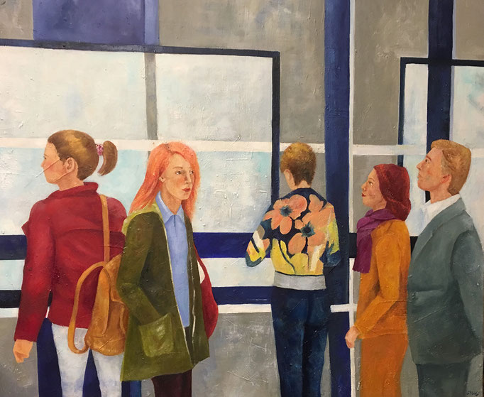Warten 2 | Mixed Media auf Leinwand | 80 x 120 cm | 2019       
