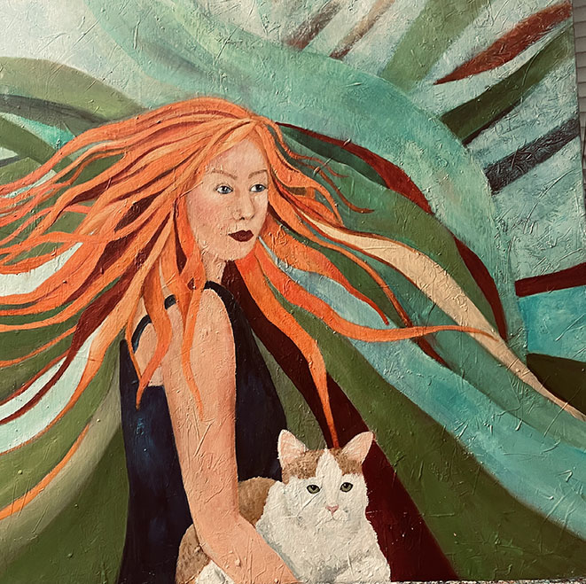 Unterwegs | Öl auf Leinwand | 80 x 80 cm | 2025