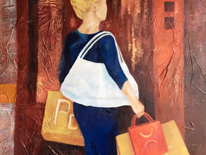 Shopping | Mixed Media auf Leinwand | 80 x 100 cm | 2017