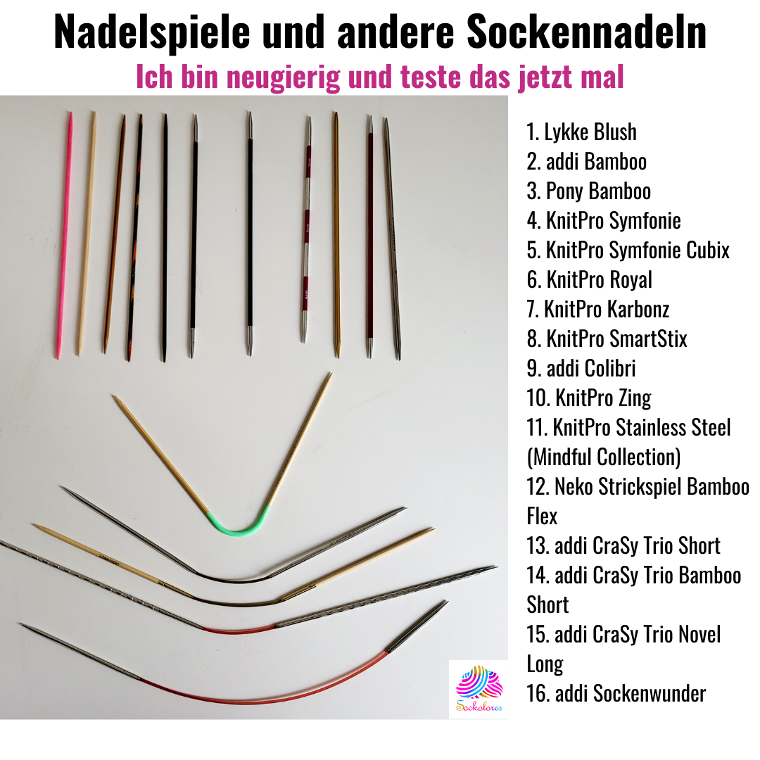 Sockennadeln im Vergleich - Sockolores kleiner Sockennadeltest - Teil 1