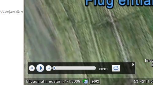 Flug über A 20 (Quelle: Google Earth)