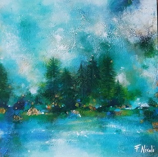 " Natura" Acrilico su tela 40x40 cm