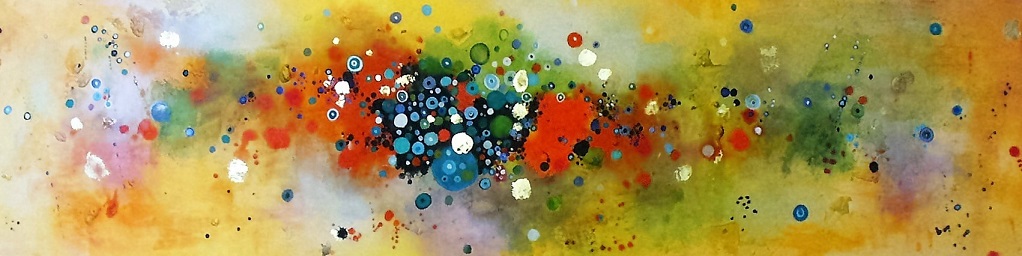 " Expolosion " 2  Acrilico su fondo materico 40x150 cm Collezione privata