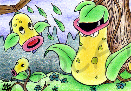 Hadcat # 069 - 071 Bellsprout, Weepinbell and Victreebel