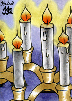 Hadcat KaKAO-card candles altar