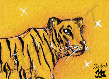 Hadcat KaKAO-card color yellow tiger