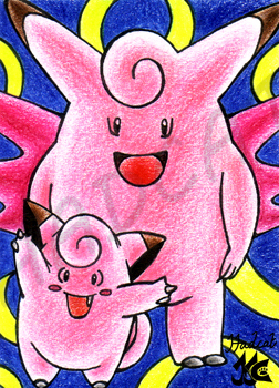 Hadcat # 035 - 036 Clefairy and Clefable