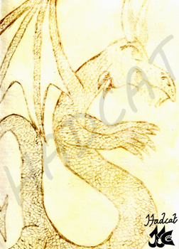 Hadcat KaKAO-card copper engraving dragon