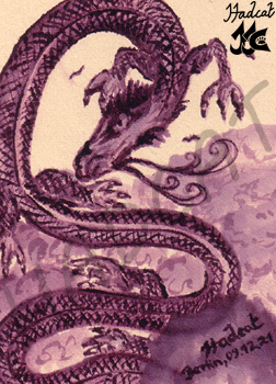 Hadcat KaKAO-card dragon chinese ink no. 2