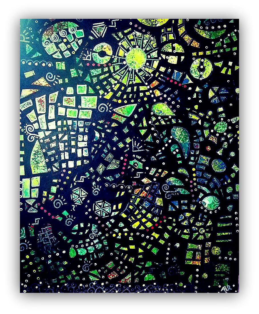 "Mozaika" 60x80 cm, akrilas, drobė