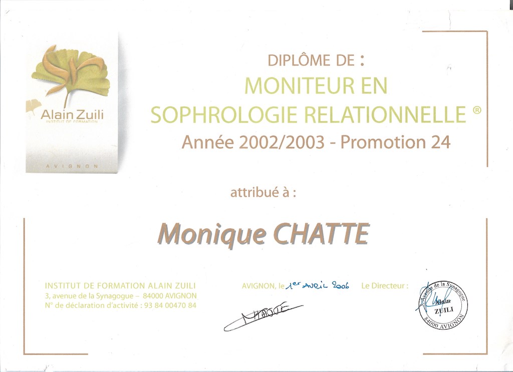 Certification de Sophrologie