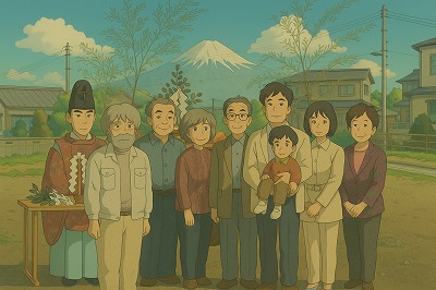 地鎮祭の写真のイラスト