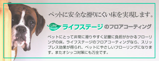 フロアコーティングはライフステージにお任せ下さい　埼玉 東京 神奈川 千葉 栃木 茨城 群馬