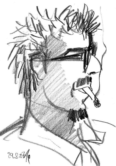 Mann mit Brille