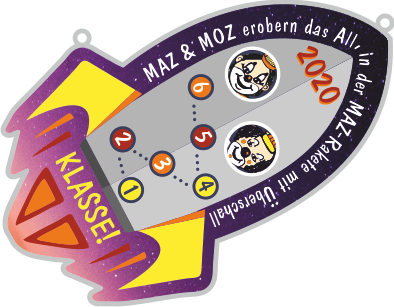 2020: MAZ & MOZ erobern das All, in der MAZ-Rakete mit Überschall