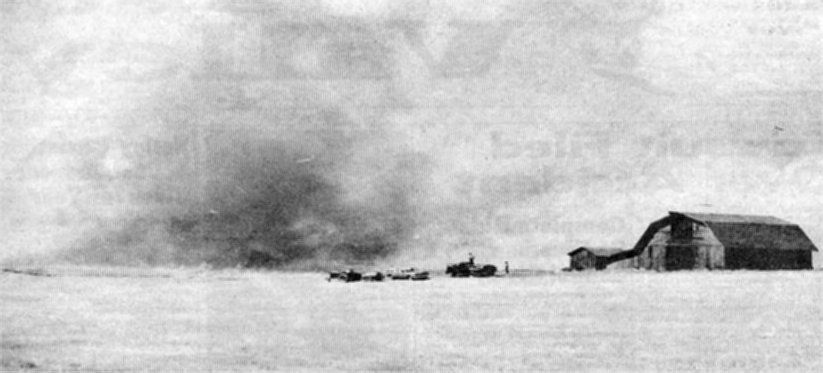 Burning the grass fields on the Dodd Farm, August 1970