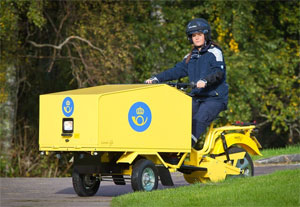 Die Postversion des Elektro-Cargo-Trikes kommt bereits in Schweden und Norwegen zum Einsatz