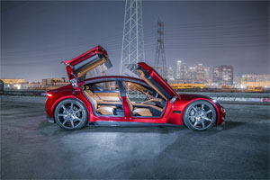 Fiskers Elektro-Limousine “Emotion” wird nach Herstellerangeben eine Reichweite von über 640 Kilometern haben