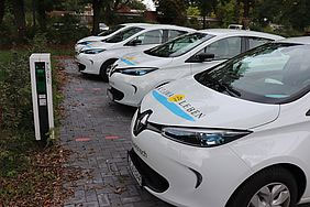 Insgesamt wurden bisher von den Elektro-Dienstfahrzeugen der Stadt Dülmen rund 6.000 kWh Strom „getankt“.