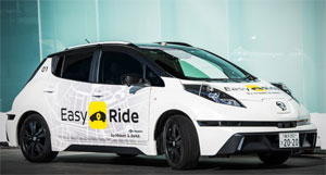 „Easy Ride“ wird mit dem Elektroauto Nissan Leaf in Japan getestet