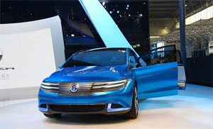 Die Elektro-Marke Denza von BYD und Daimler auf der Beijinger Automesse. Bild: http://german.china.org.cn