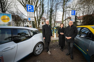 Der Energieversorger ENTEGA hat mit Unterstützung des hessischen Wirtschaftsministeriums 109 Elektro-Tankstellen mit 218 Ladepunkten in 48 südhessischen Kommunen errichtet. Bild: ENTEGA
