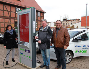 Elektro-Ladesäule in Barleben, Sachsen-Anhalt. Bild: Gemeinde Barleben
