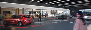 Die Elektromobilität soll die neu gestaltete Mercedes-Welt am Salzufer in besonderer Weise prägen