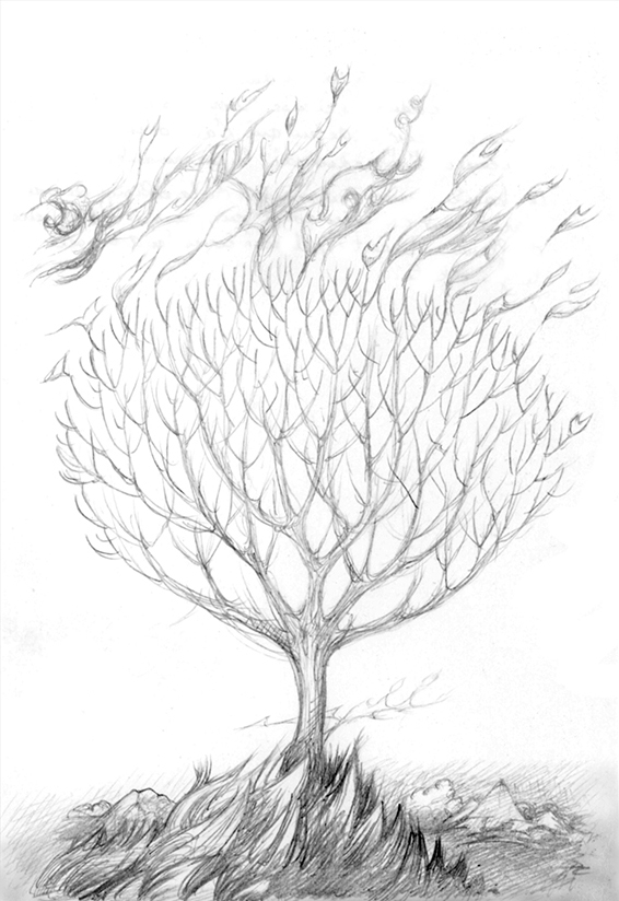 "Fiery world" - Drawing 1