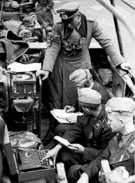 Heinz Guderian avec la machine Enigma, bataille de France