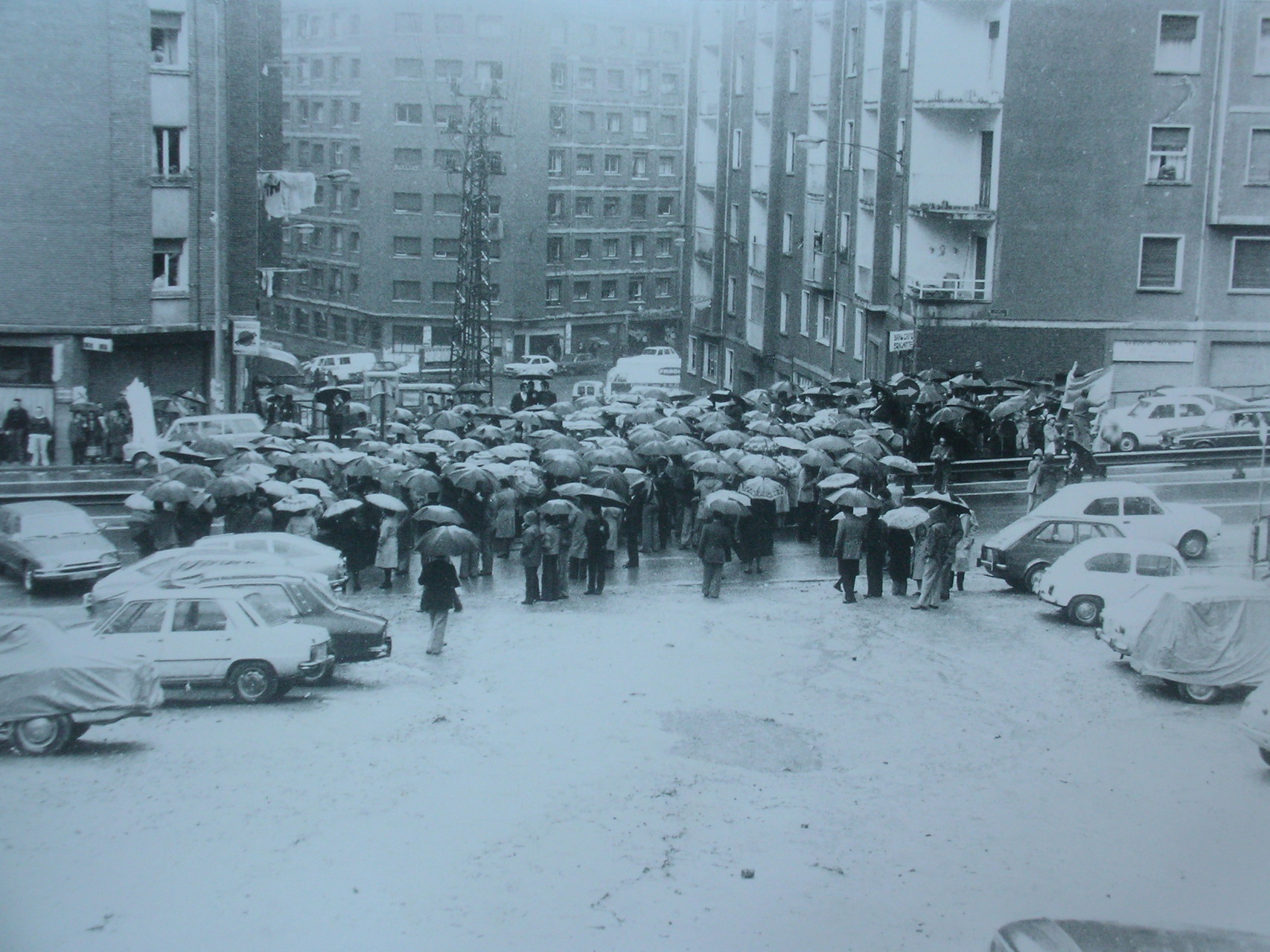 Fotos del Archivo Privado de Gure Etxea, Corte de carretera