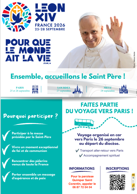 Venue du Pape Léon XIV en France
