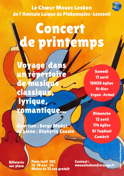 Concert le 11 avril à 18h30 à l'église St Alor