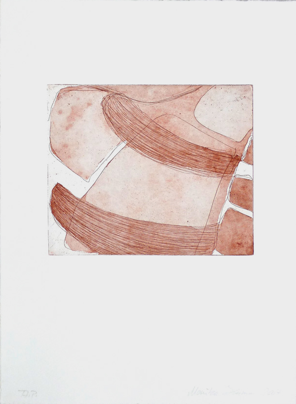 Monika Humm Aquatinta 2 - sepia 1, PG 16,5x20 cm, Bütten 37x28,5cm