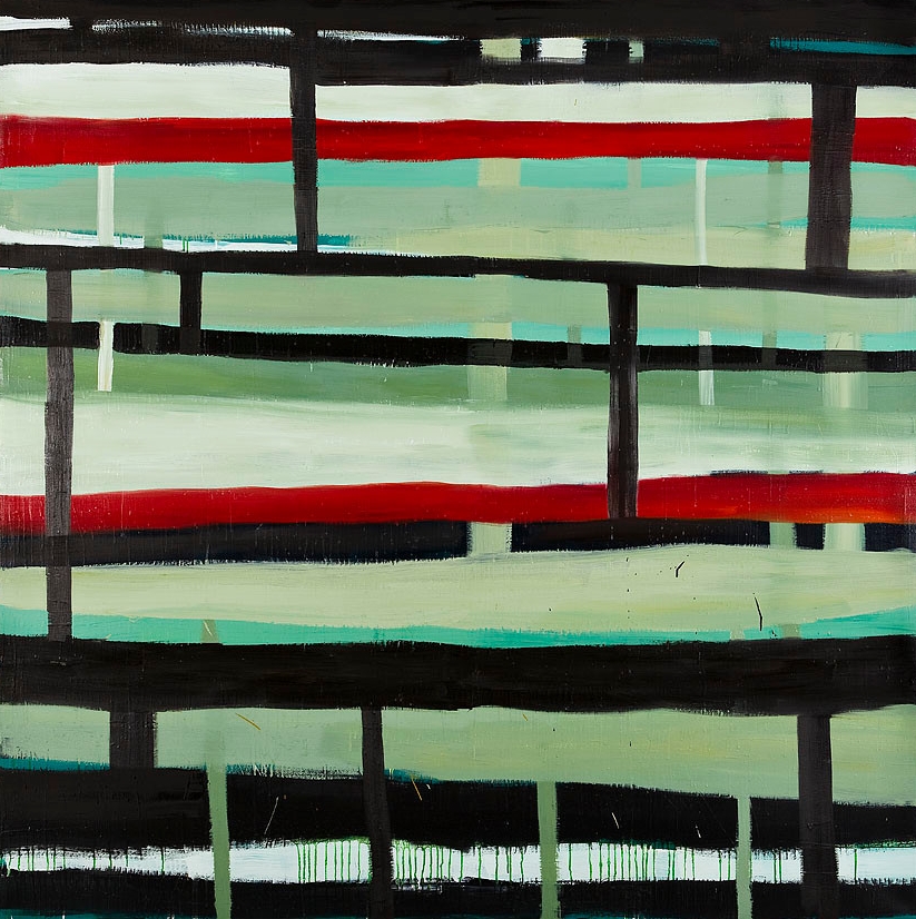 Monika Humm Transition 5, 2011, Oelmalerei auf Leinwand, 200x200x3cm