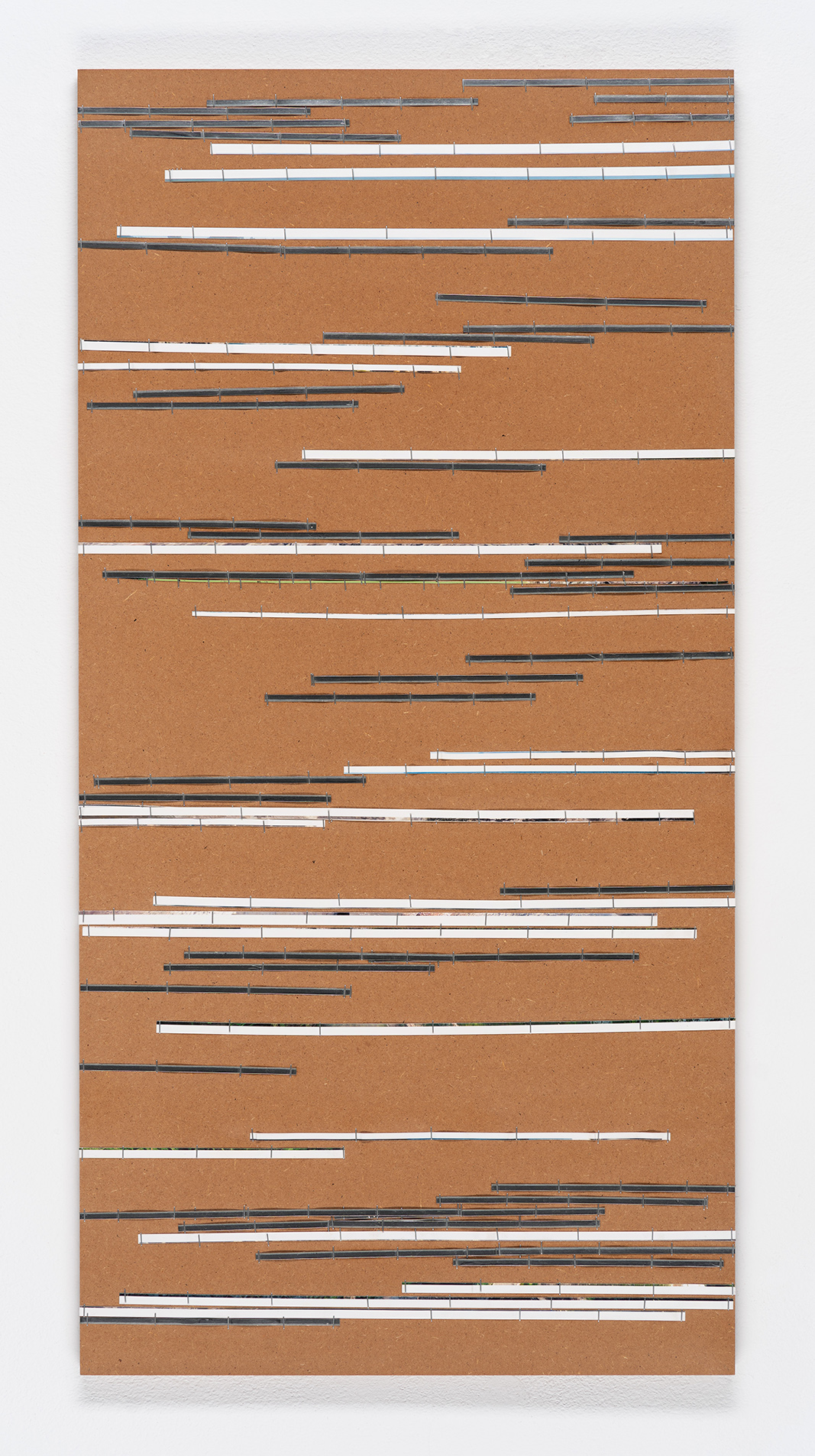 Monika Humm, Linien und Horizonte 1, 2020, MT/MDF, 100x50x1,5cm