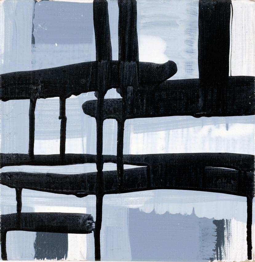 Monika Humm connected 1.1, 2007, Acrylmalerei auf Leinwand, 20x20x2cm
