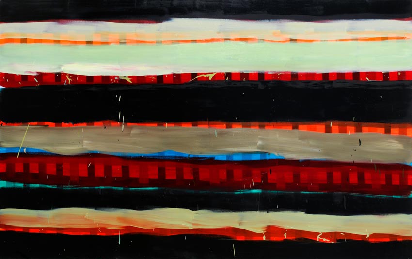 Monika Humm Summer 7, 2006, Ölmalerei auf Leinwand, 150x240x7cm