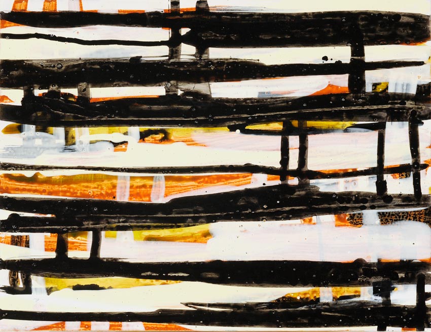 Monika Humm Going on 17, 2008, Acrylmalerei auf Holz, 29x37,5x2,5cm